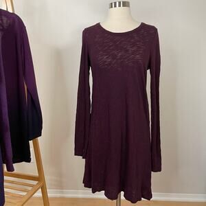 ATM • Cotton Burnout Shirt Dress Merlot